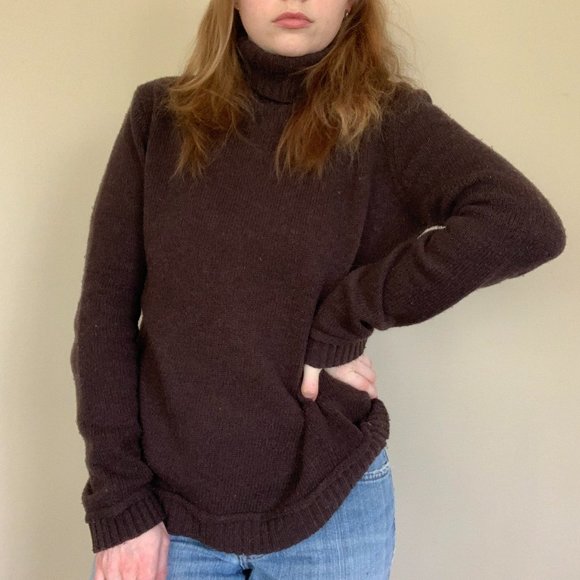 Brown Long Sleeve Turtleneck - Picture 5 of 9